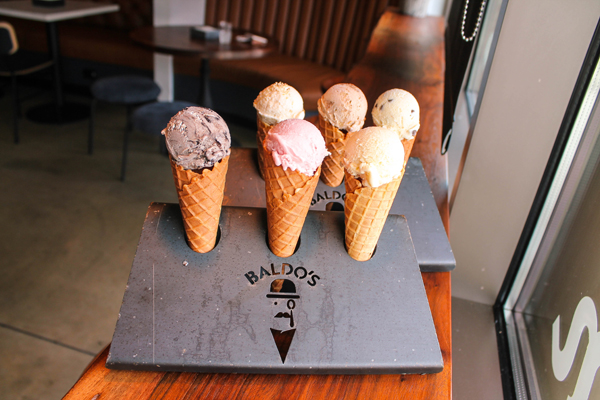 Ice Cream Cone Flight at Baldo's Ice Cream Shop