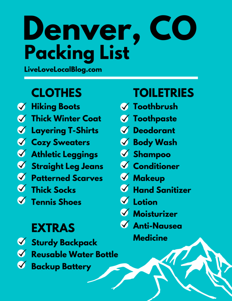 My Denver, CO Packing List - Live Love Local